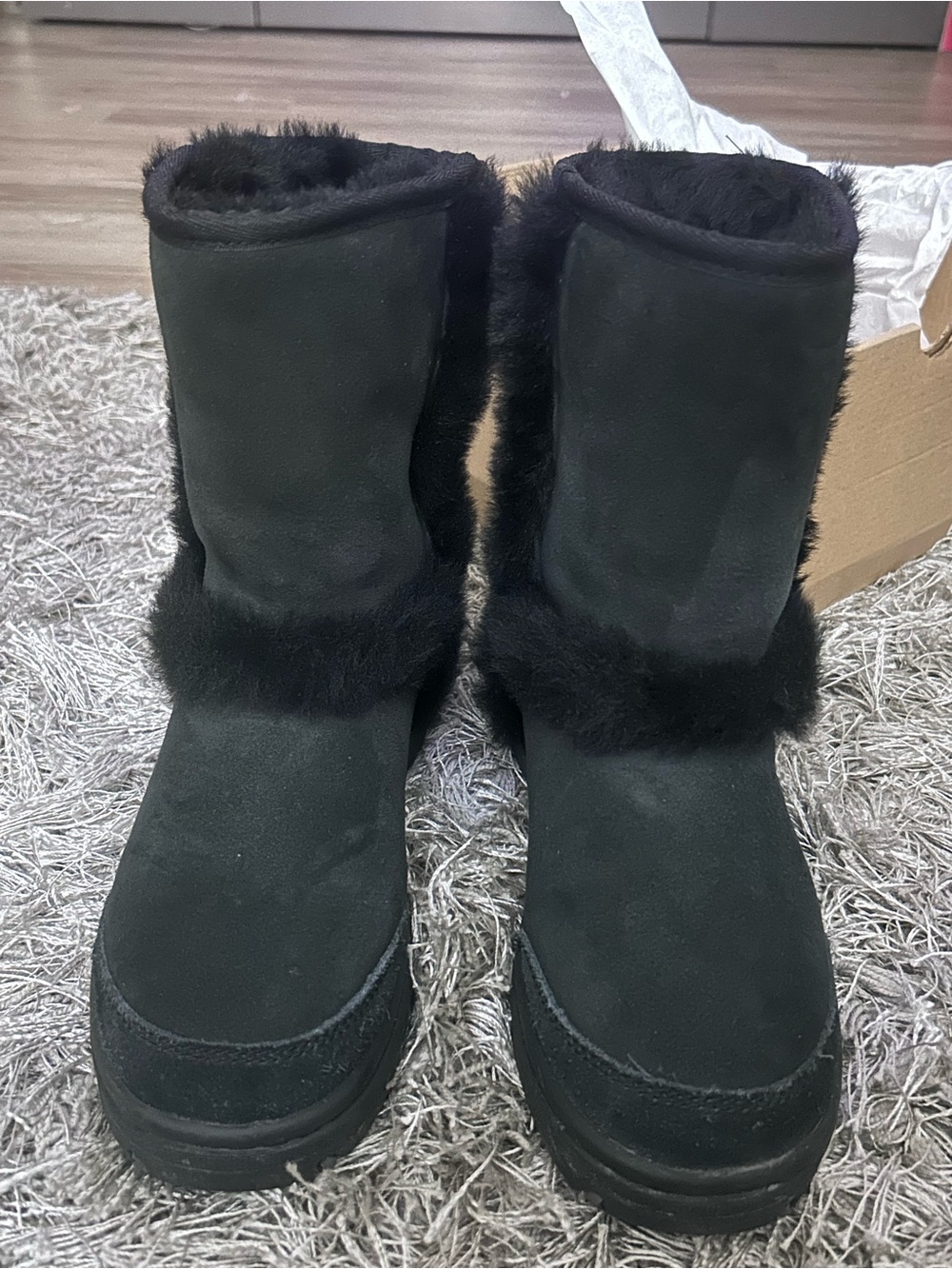 UGG Black Mini Sunburst Winter Boots